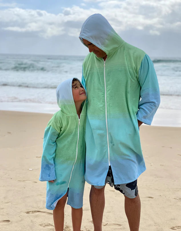 Towelling beach hoodie sales