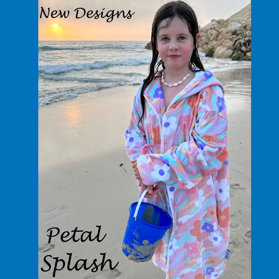Luxe Petal Splash Hooded Towel