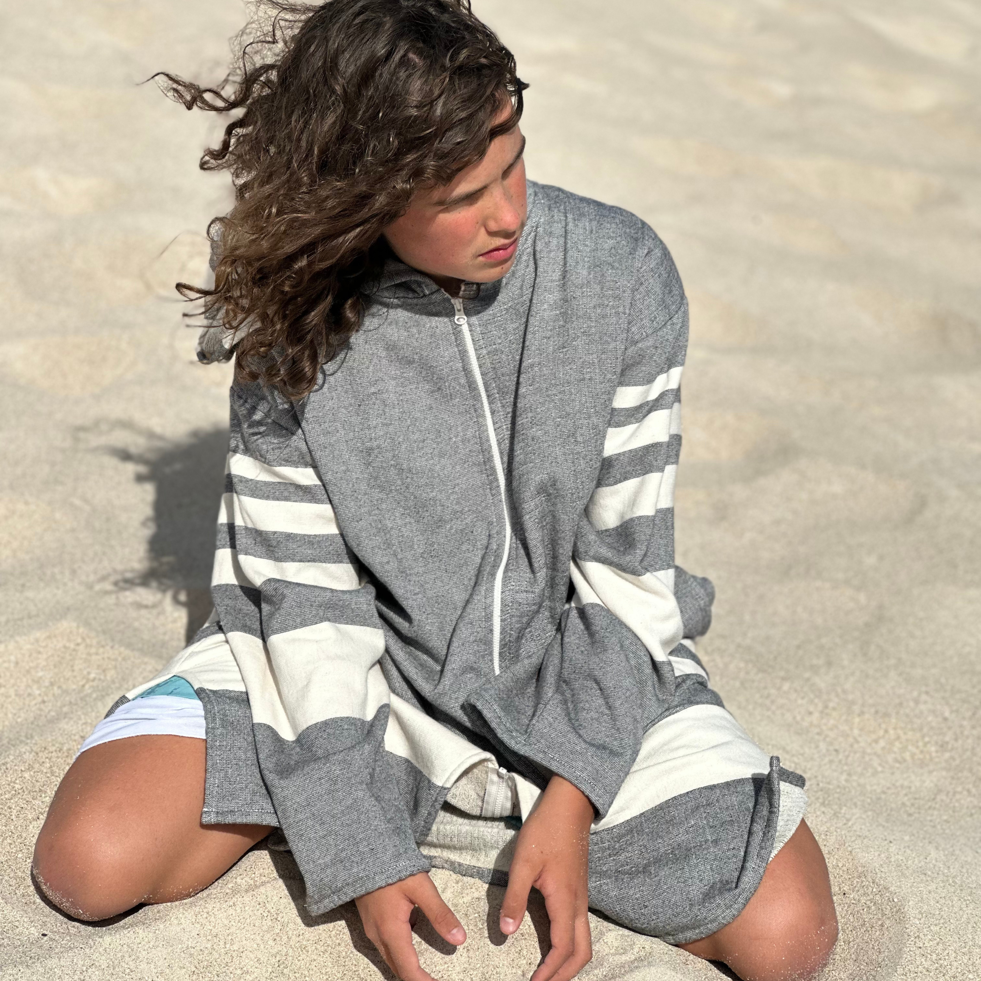 Charcoal Hooded Towel  (M-L Only)