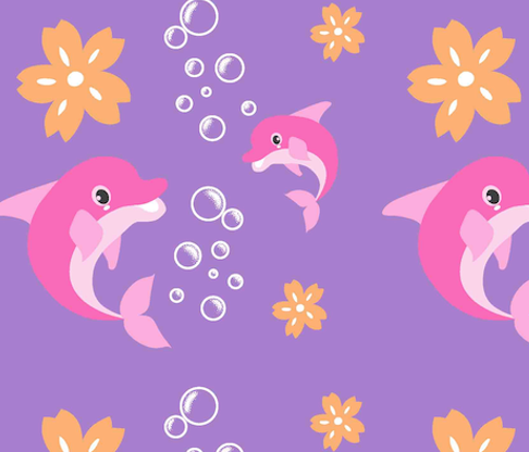 Luxe Dolphin Bubbles Hooded Towel