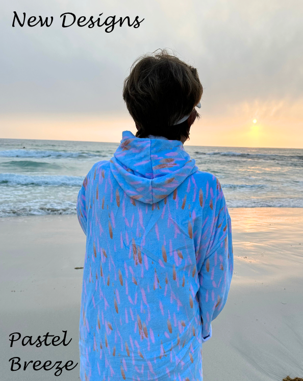 Luxe Pastel Breeze Luxe Coral Fade Cotton Hooded Towel