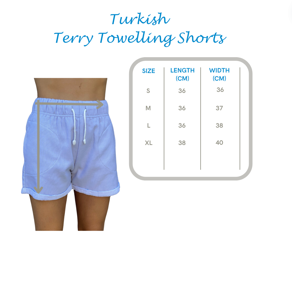 Turkish Terry Towelling Shorts - Tan
