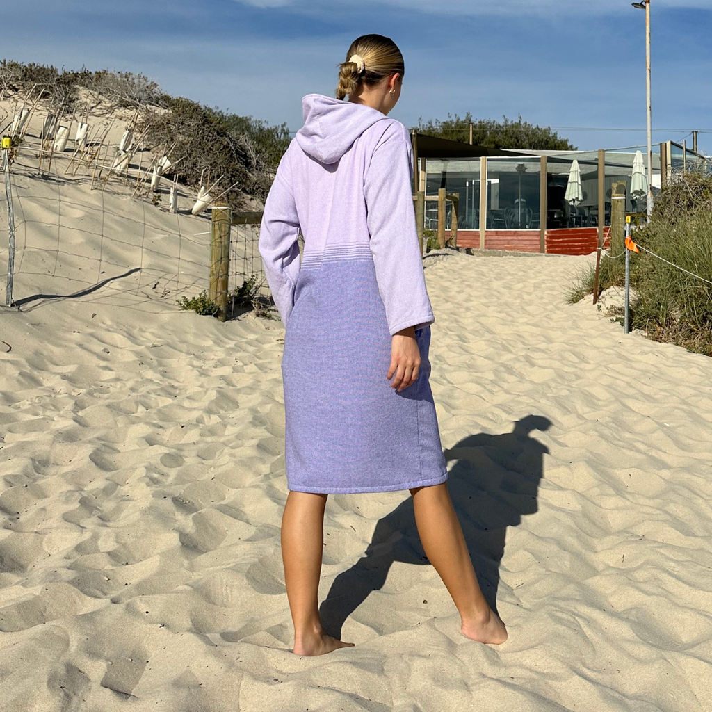 Lightweight Hooded Robes Purple Fade