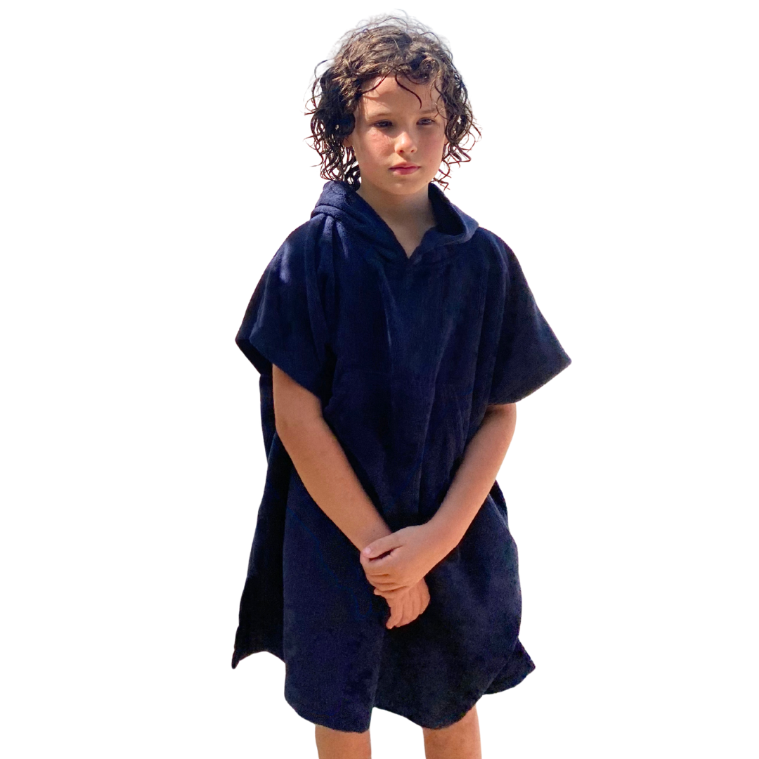 Microfibre Navy Poncho