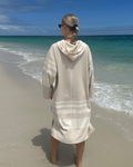 Sand Turkish Hooded Towel  (M-L Only)