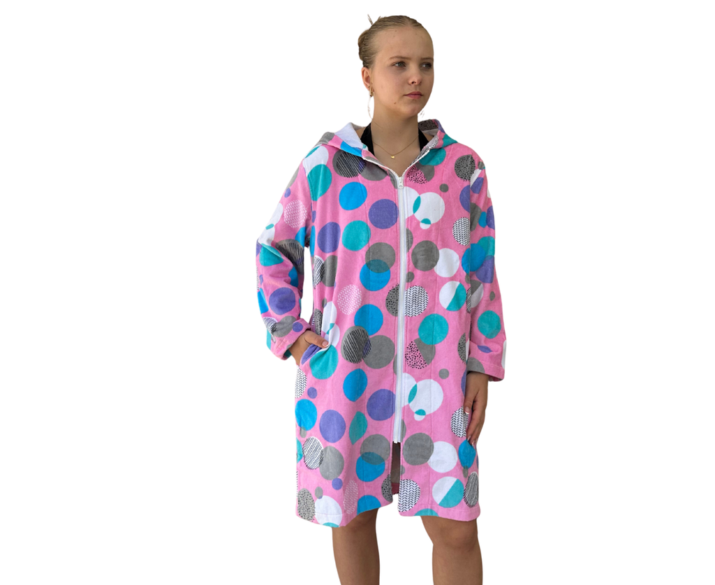 Coral Splash Hooded Towel *SALE* (12mnths, 3-5y, 5-7y, 7-11y, S-M, M-L, L-XL)