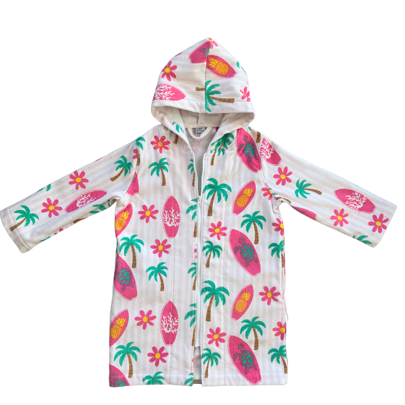 Palm Surf Hooded Towel (12mnths, 3-5y, 5-7y, 7-11y, S-M, M-L, L-XL)