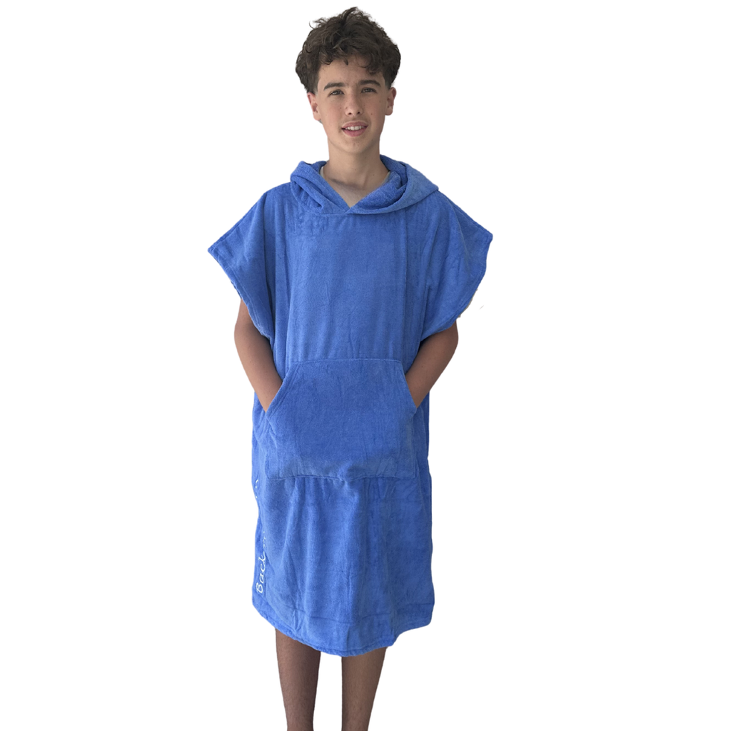 Blue poncho