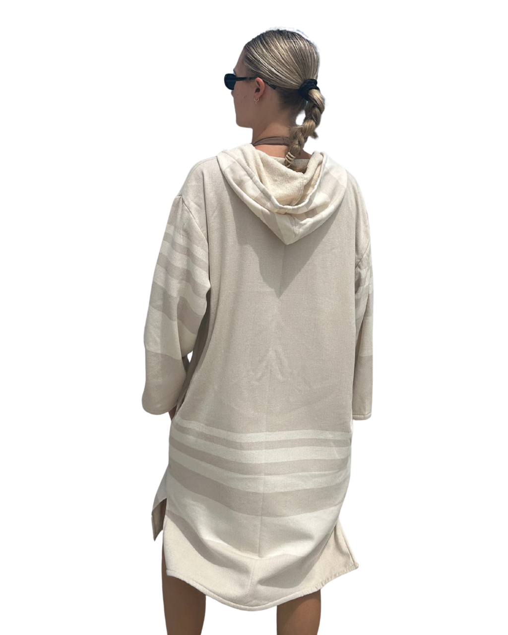 Sand Turkish Hooded Towel  (M-L Only)
