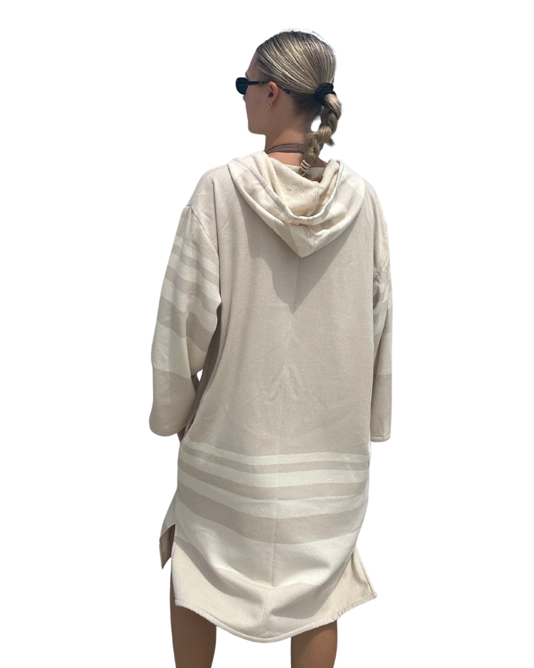 Sand Turkish Hooded Towel  (M-L Only)