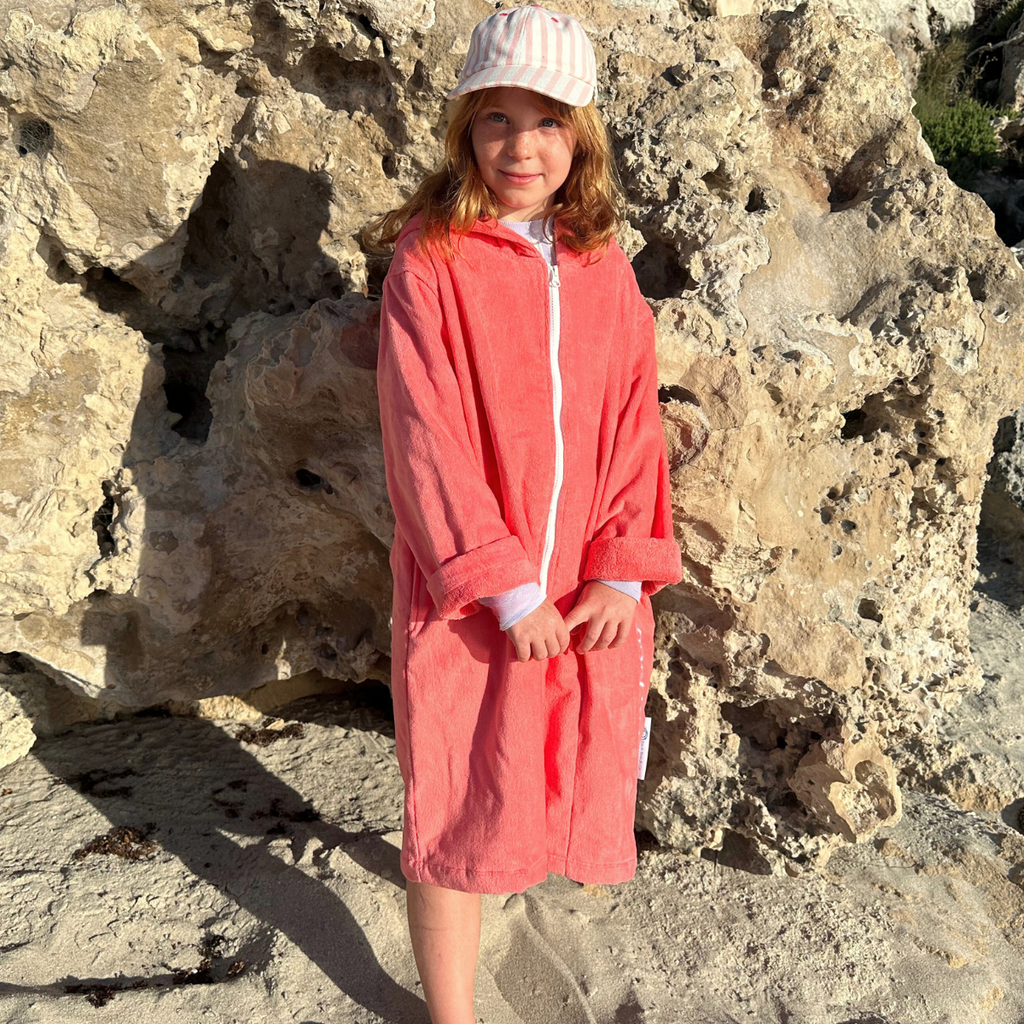 Salty Peach Hooded Towel (7-11y, S-M, M-L, L-XL)