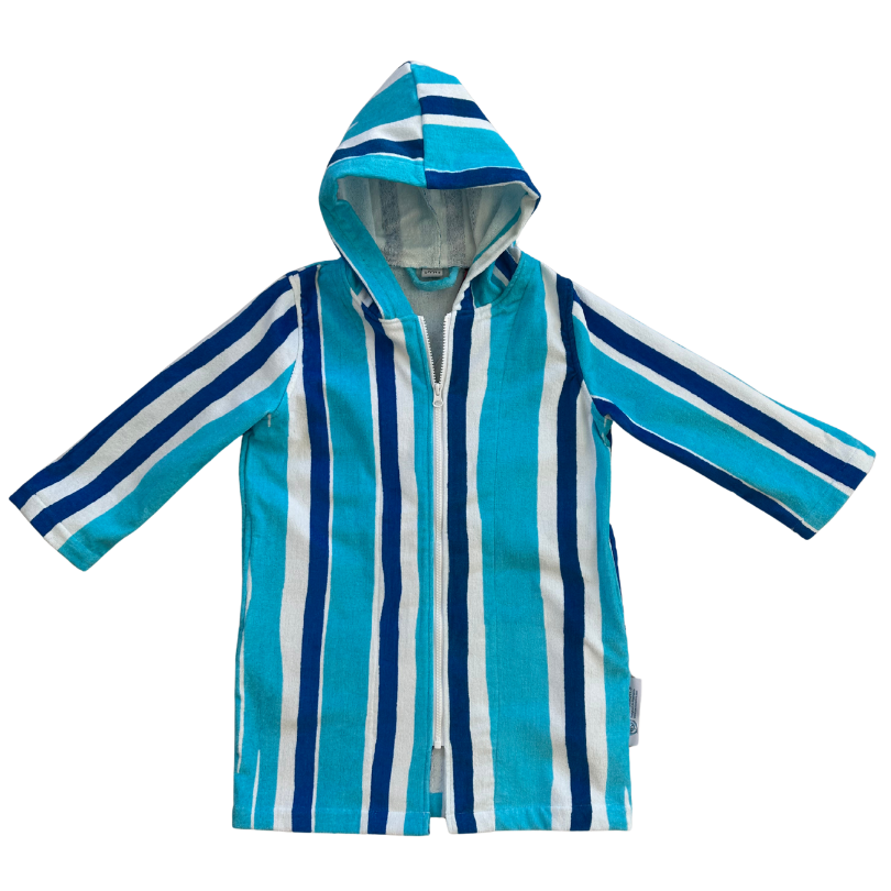 Blue Stripe Hooded Towel (5-7y, 7-11y, S-M, M-L, L-XL)
