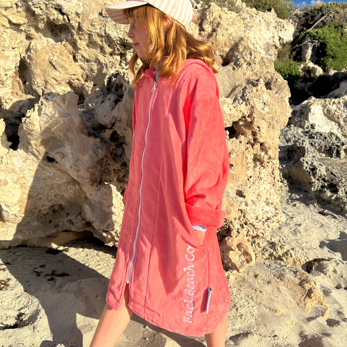 Salty Peach Hooded Towel (7-11y, S-M, M-L, L-XL)