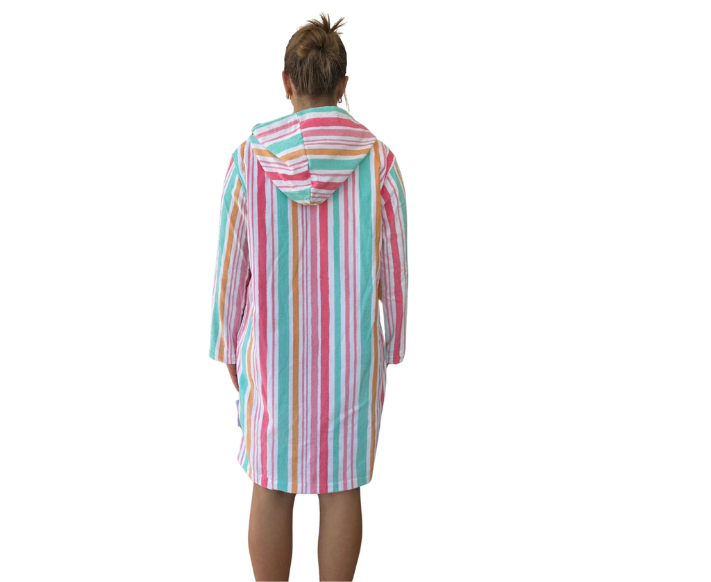 Hawaiian Stripe Hooded Towel (3-5y, 5-7y, 7-11y, S-M, M-L, L-XL)