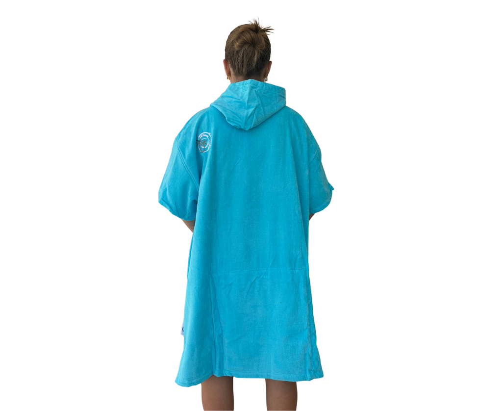 Short Sleeve Luxe Poncho Sea Salt