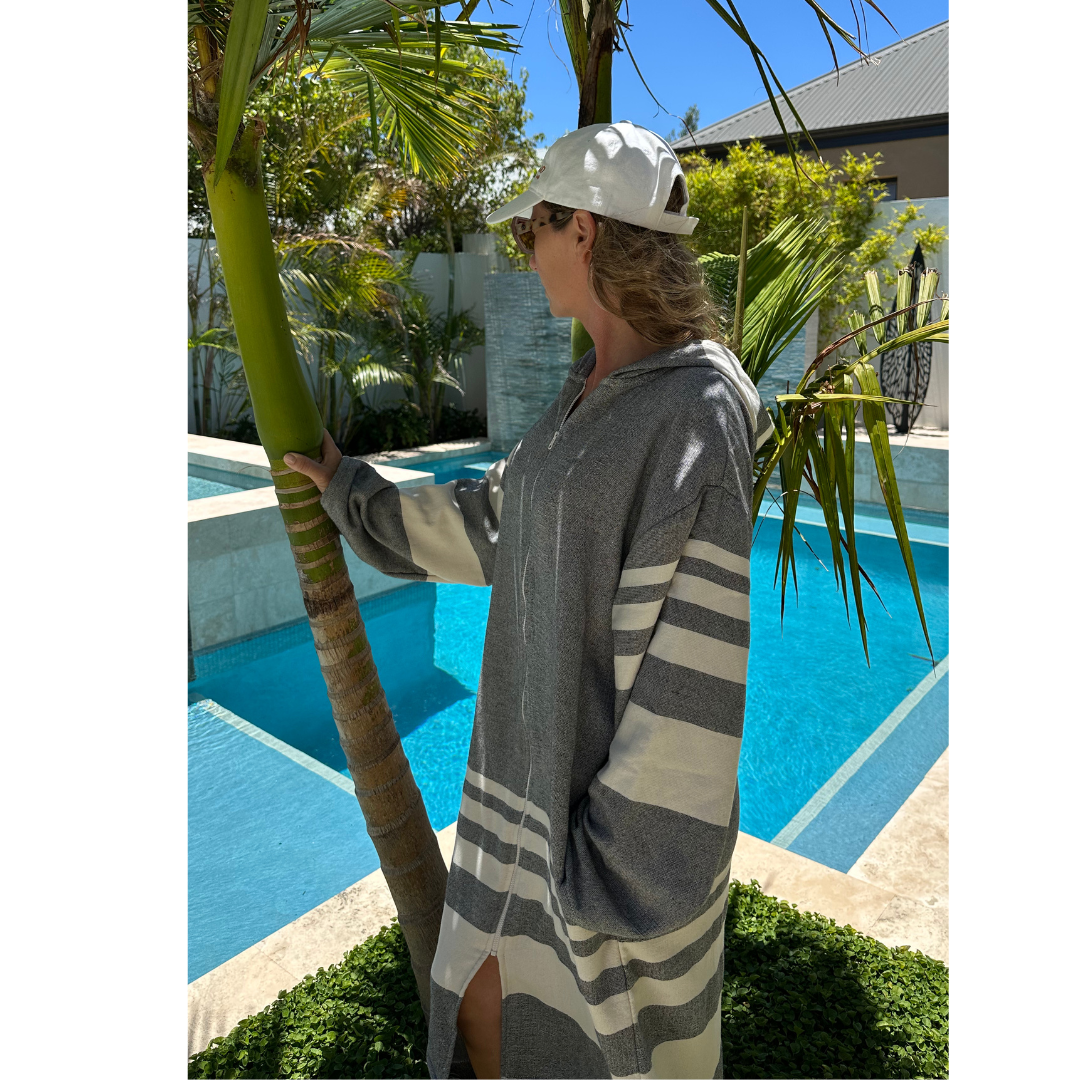 Lightweight Charcoal Hooded Towel *SALE*