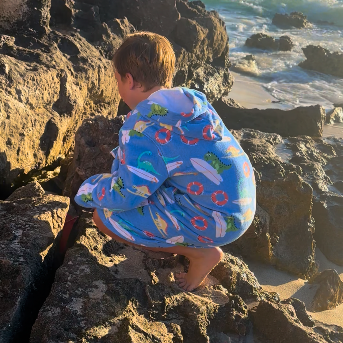 Dino Surf Hooded Towel (12mnths, 3-5y, 5-7y, 7-11y)
