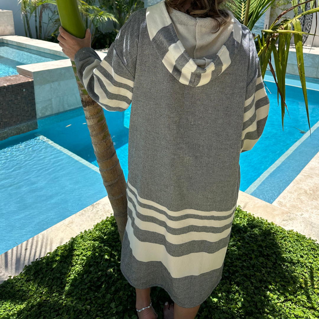 Lightweight Charcoal Hooded Towel *SALE*