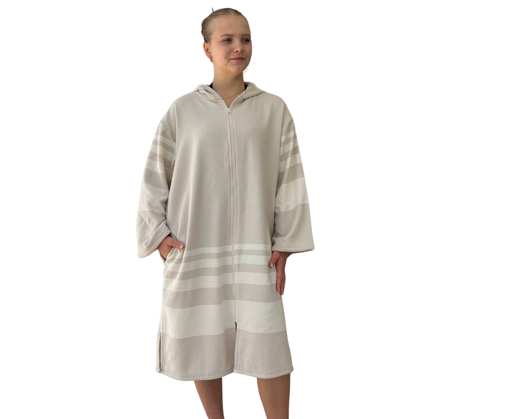 Turkish Sand Hooded Towel (M-L only)