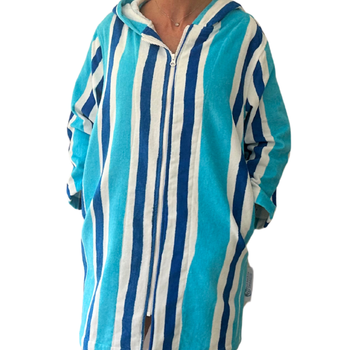 Blue Stripe Hooded Towel (5-7y, 7-11y, S-M, M-L, L-XL)