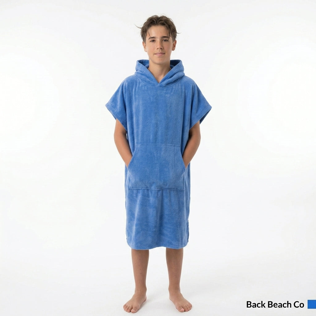 Blue poncho