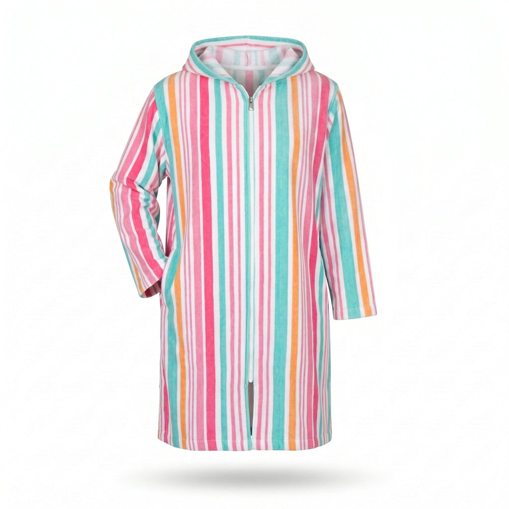Hawaiian Stripe Hooded Towel (5-7y, 7-11y, S-M, M-L, L-XL)
