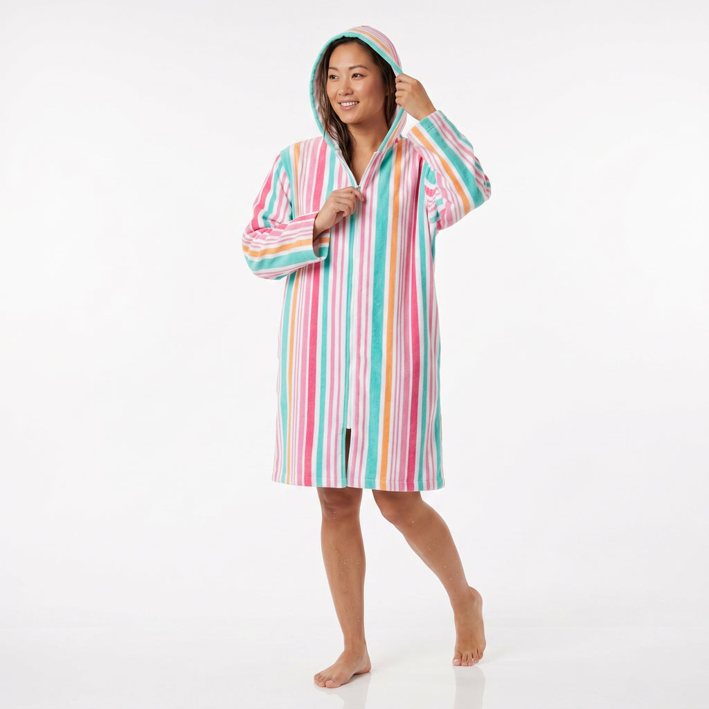 Hawaiian Stripe Hooded Towel (5-7y, 7-11y, S-M, M-L, L-XL)