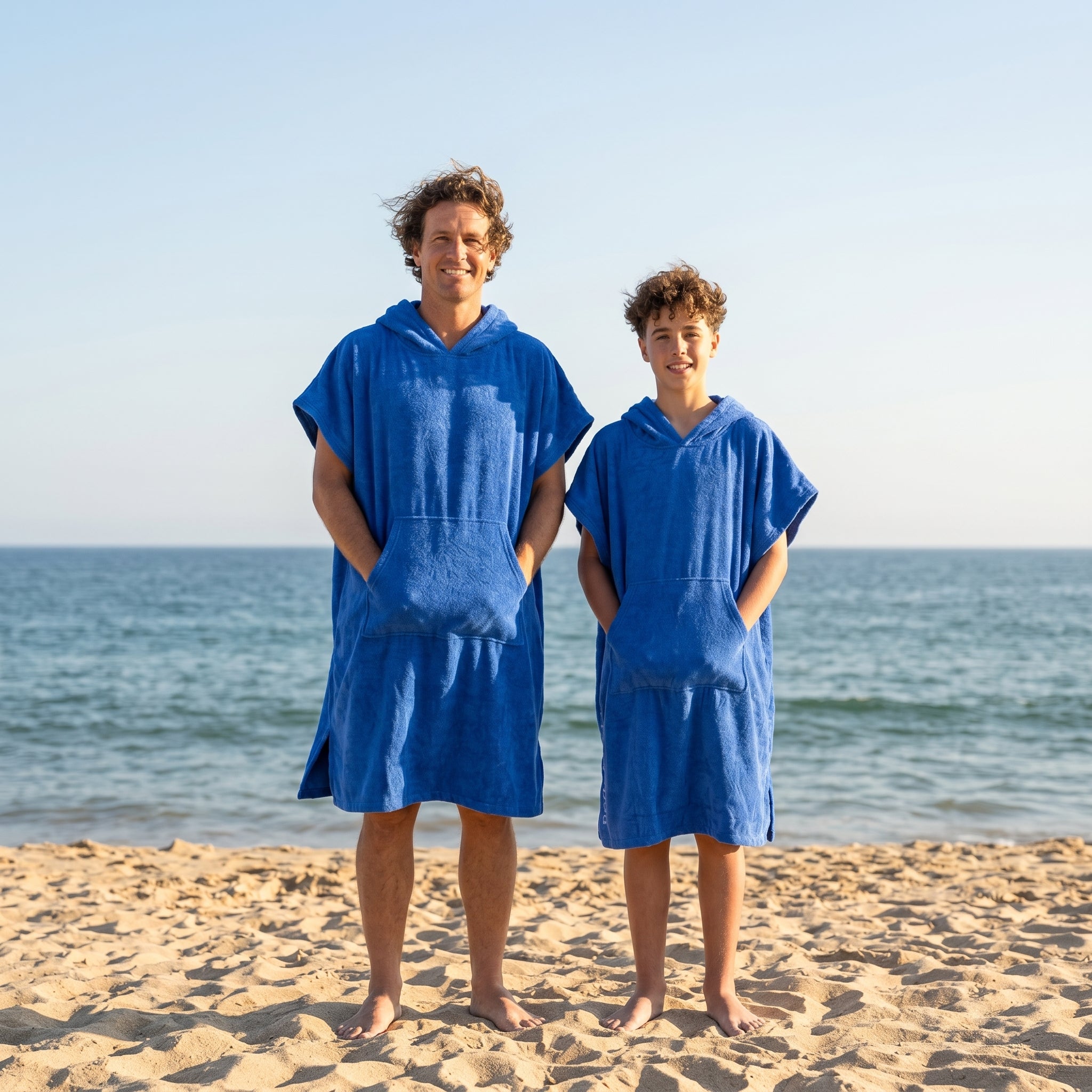 Blue poncho