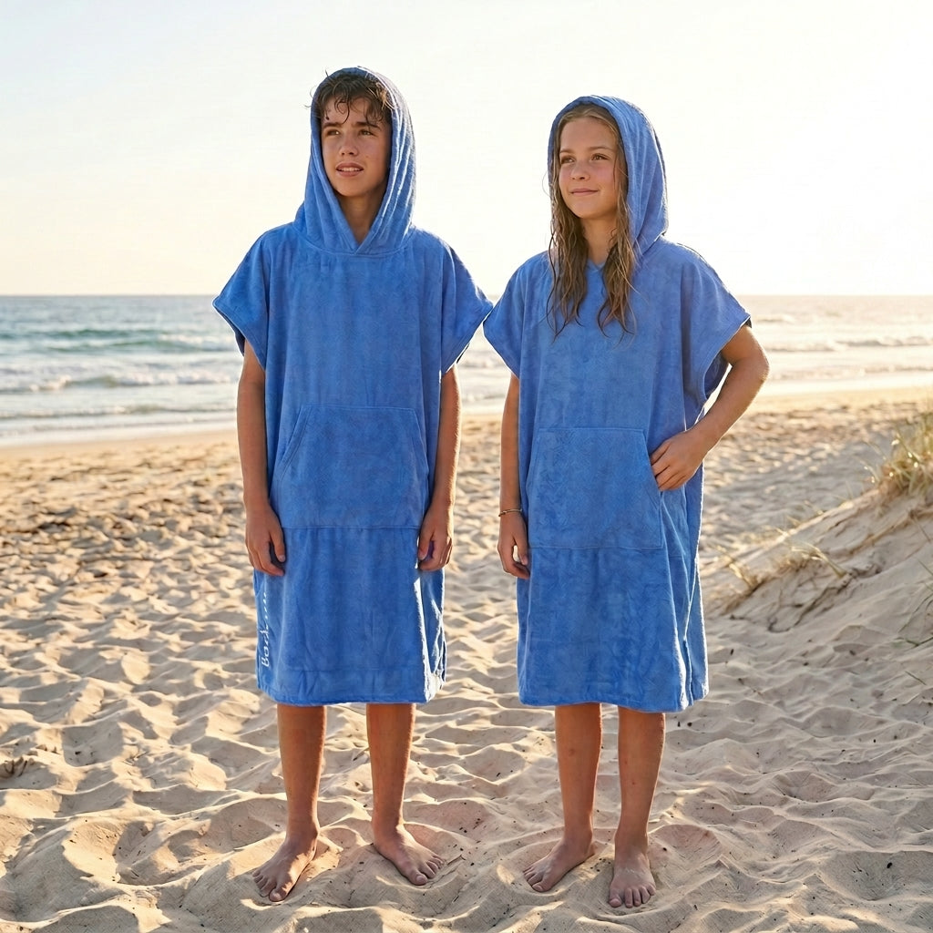 Blue poncho