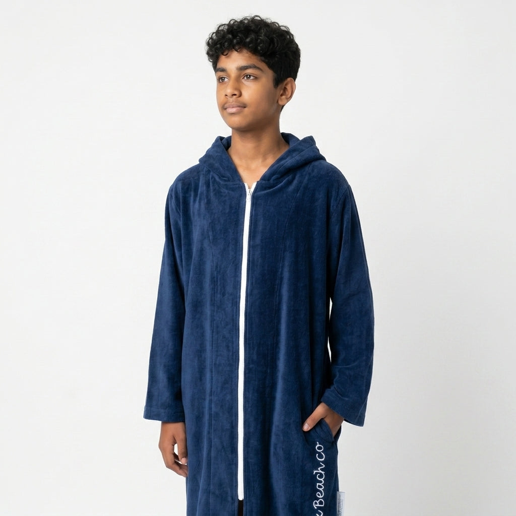Deep Ocean Navy Hooded Towel (7-11y, S-M, M-L, L-XL)