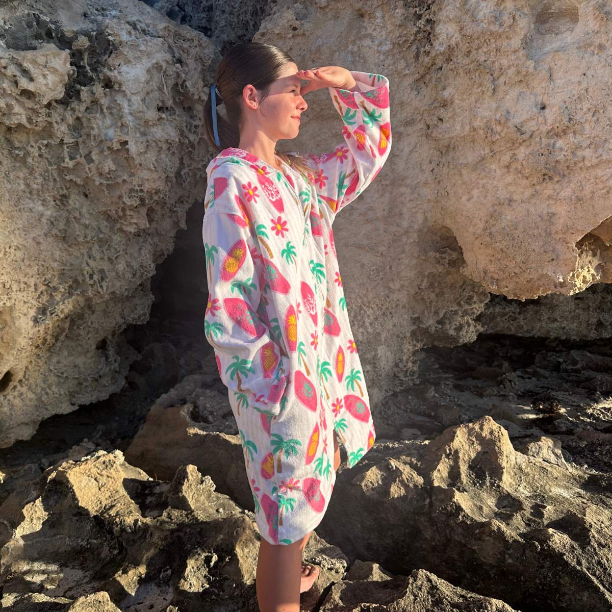 Palm Surf Hooded Towel (12mnths, 3-5y, 5-7y, 7-11y, S-M, M-L, L-XL)