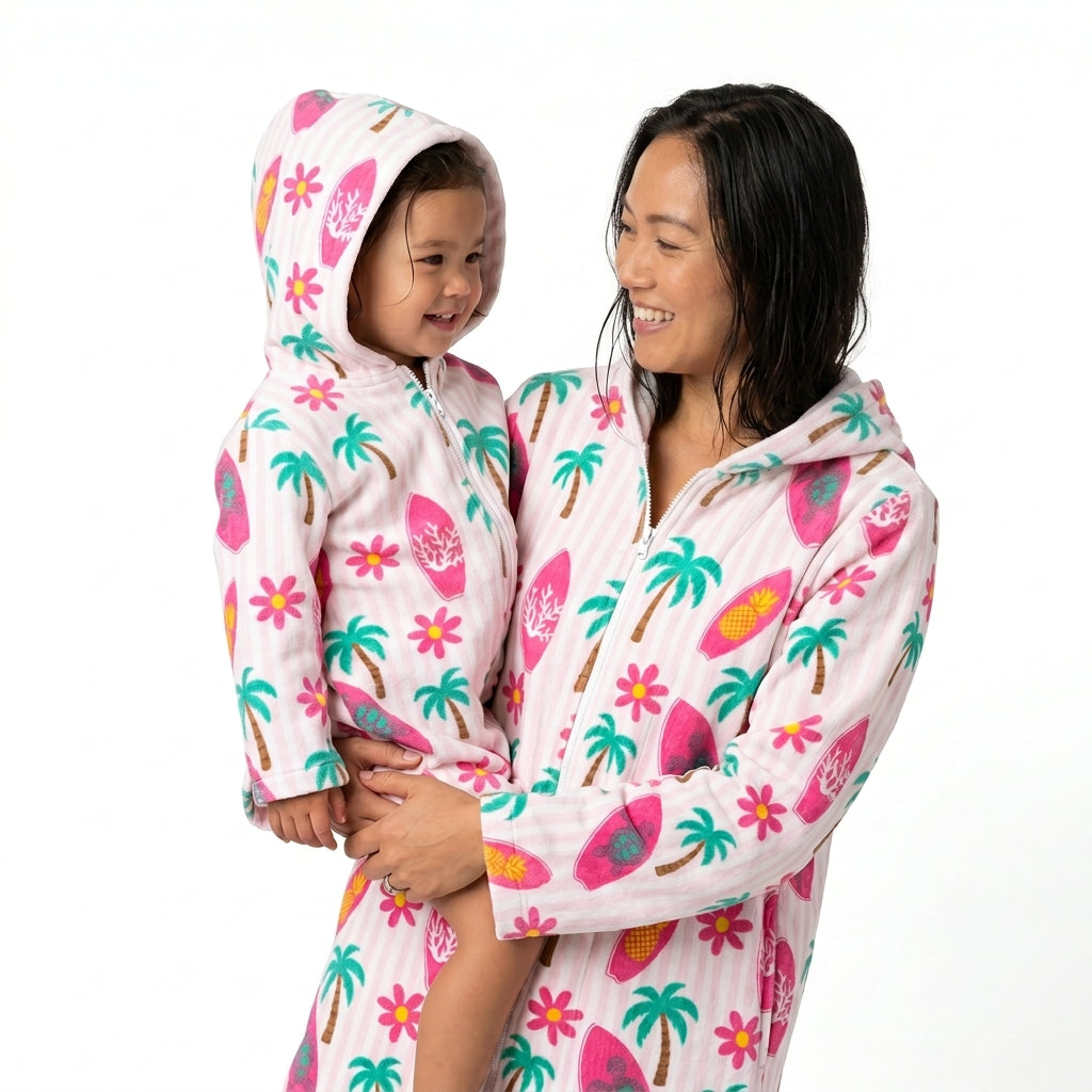 Palm Surf Hooded Towel (12mnths, 3-5y, 5-7y, 7-11y, S-M, M-L, L-XL)