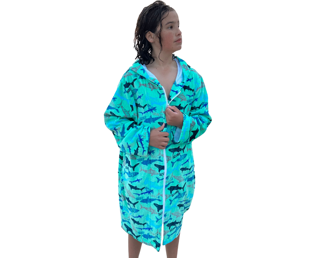 Sharky Hooded Towel (12mnths, 3-5yrs)
