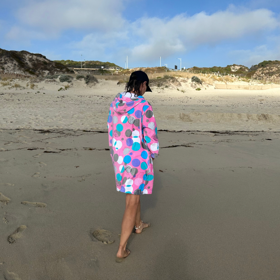 Luxe Coral Splash Hooded Towel