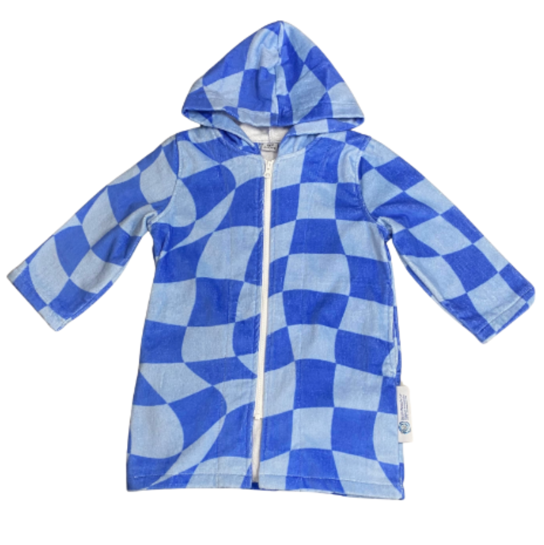 Luxe Tidal Checker Hooded Towel