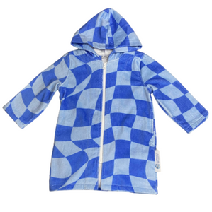 Luxe Tidal Checker Hooded Towel