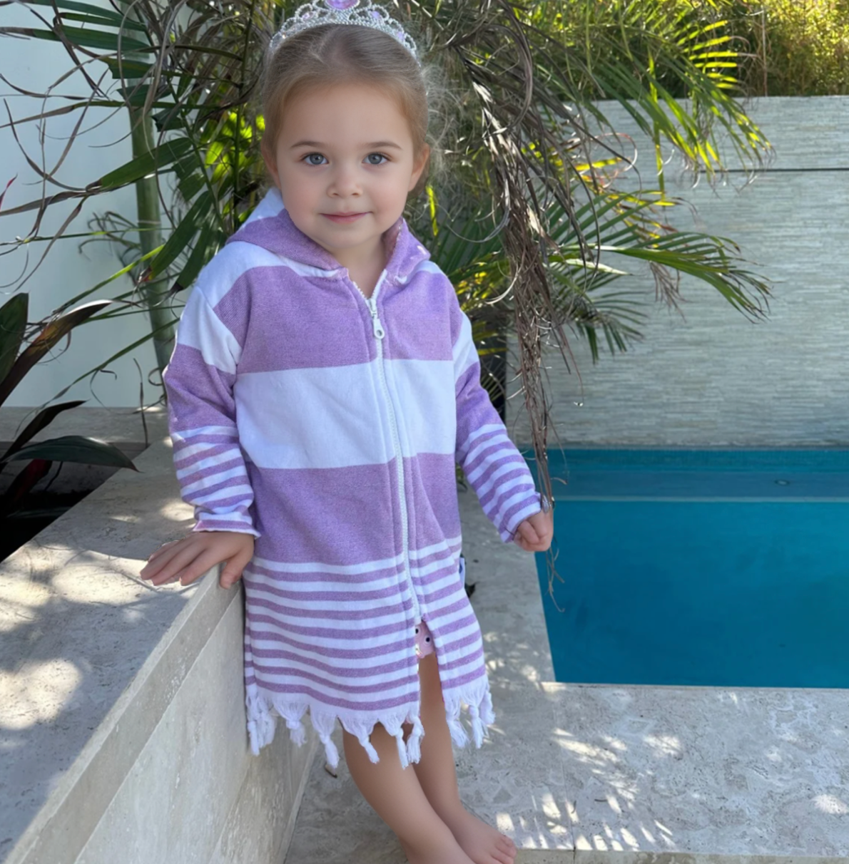 Pink Stripe Robe (12-24 months only)