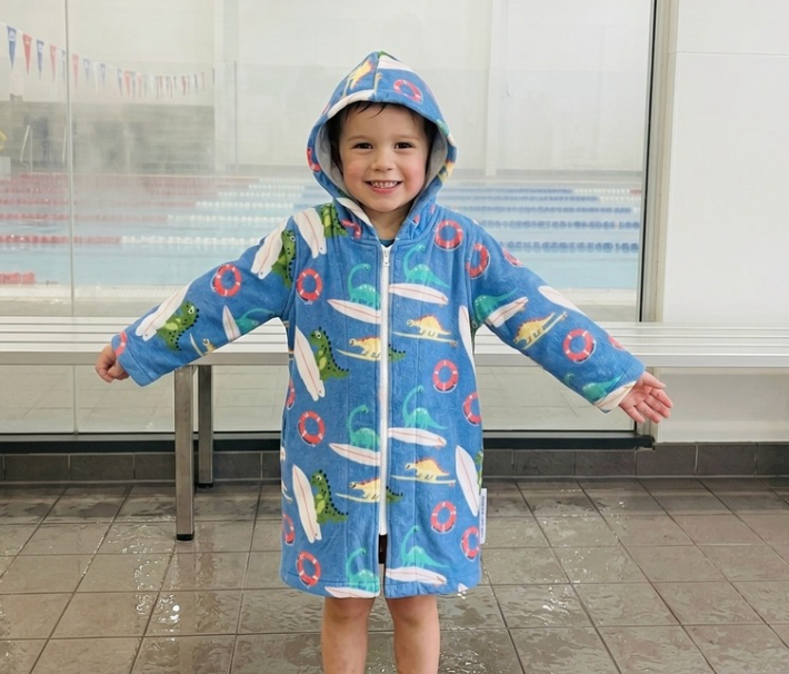 Dino Surf Hooded Towel (12mnths, 5-7y, 7-11y)