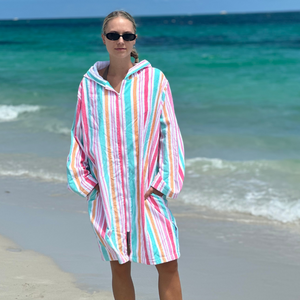 Luxe Hawaiian Stripe Hooded Towel