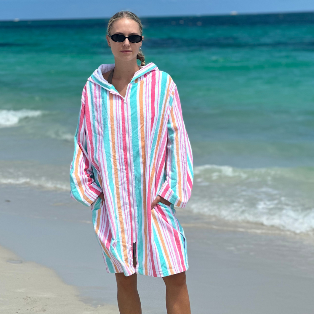 Luxe Hawaiian Stripe Hooded Towel