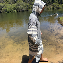 Load image into Gallery viewer, Lightweight Charcoal Hooded Towel
