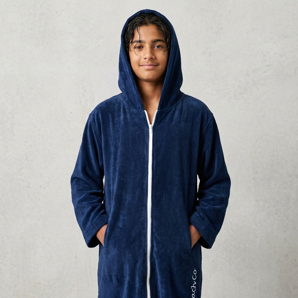 Deep Ocean Navy Hooded Towel (7-11y, S-M, M-L, L-XL)