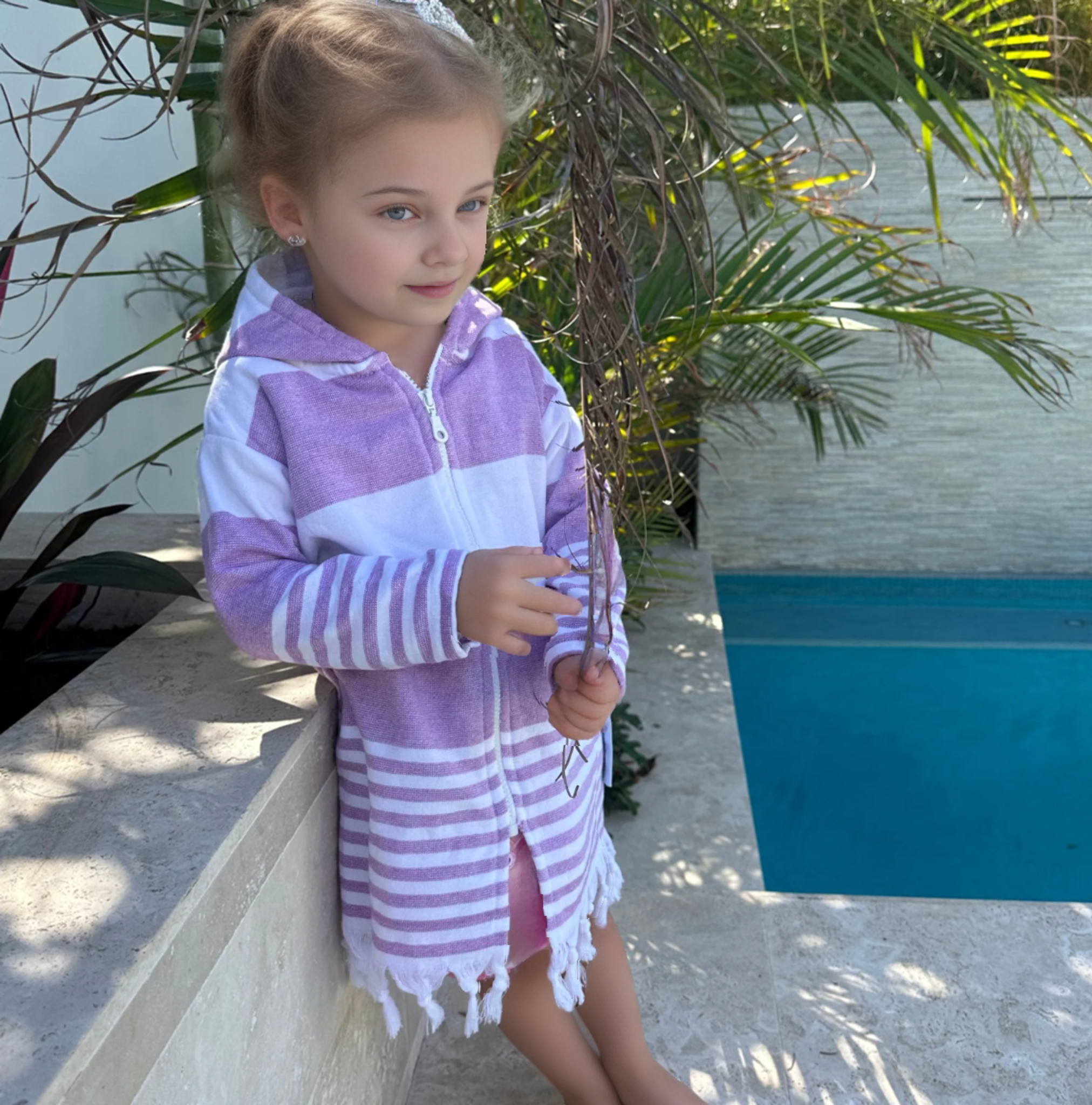 Pink Stripe Robe (12-24 months only)