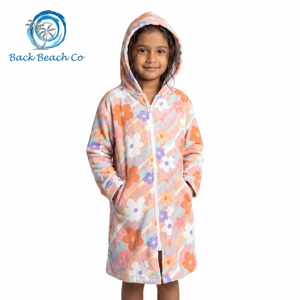 Petal Splash Hooded Towel (12mnths, 3-5y, 5-7y, 7-11y, S-M, M-L)