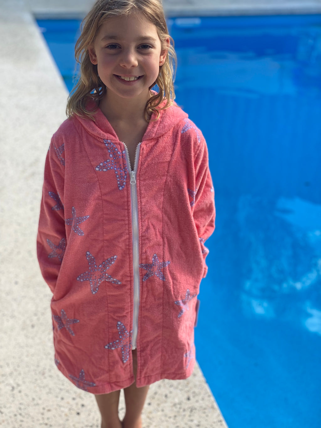 Salty Starfish Hooded Towel (12mnths and L-XL Only)