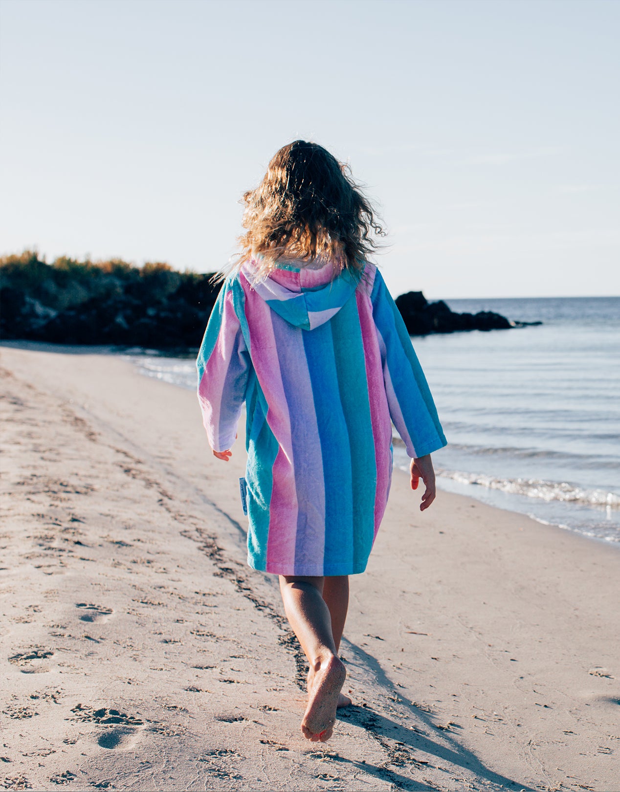 hooded towelling beach dress Wholesale Kids Sand-Free Quick-Dry Beach Hooded Towel | Swim Poncho & Robe | Daisy for your store