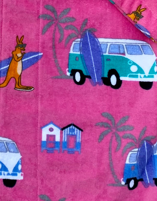 Luxe Pink Kombi Hooded Towel
