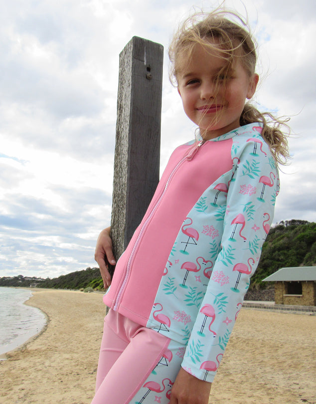 Rash Vest Set Flamingo backbeachco